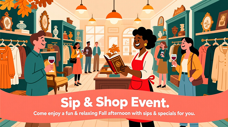 Sip & Shop Event